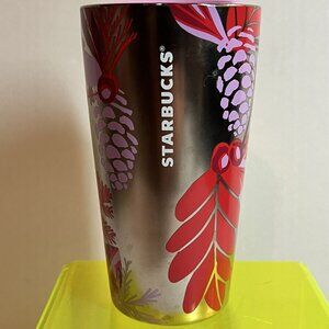 Starbucks Coffee Travel Cup 2021 Floral Soft Touch Double Wall Tumbler . NEW